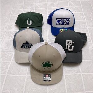 Men's Assorted Baseball Caps -‎ Green, Blue, Gray, Tan